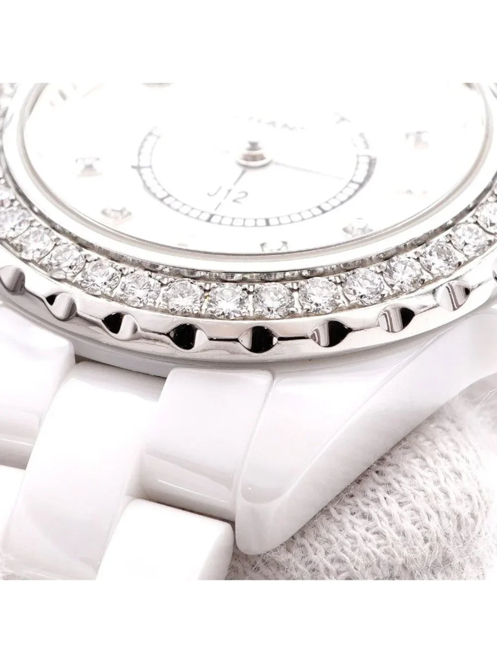 Chanel Diamond White Dial Watch